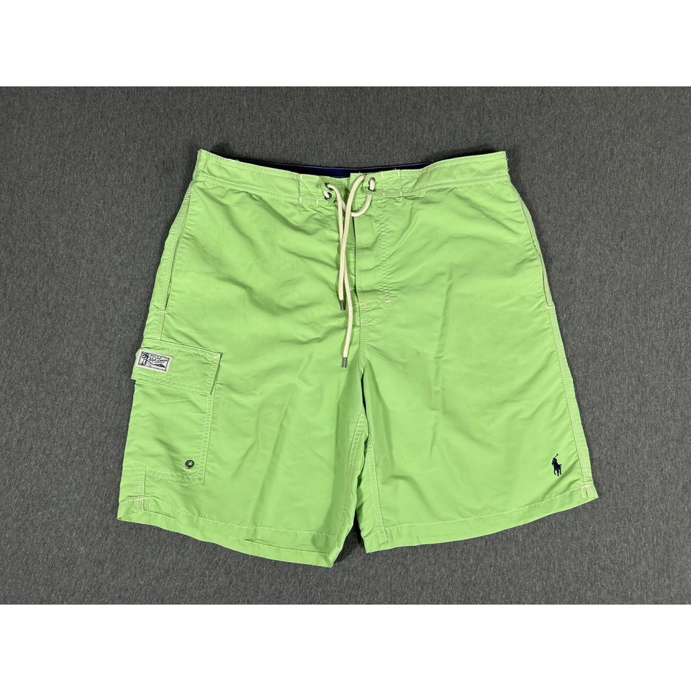 Polo Ralph Lauren Swim Trunks Men's Green Cargo Pocket Board Shorts L